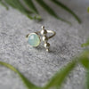 Aqua Ball Game Sterling Silver Adjustable Rings