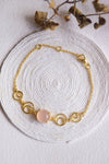 Rosy Circle Game Gold Plated Chain Bracelet - Mannash