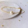 Carry Me Everywhere Pearl Blush Chain Gold Plated Sterling Silver Bracelet