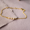 Dainty Pearl Station Sterling Silver Chain Bracelet