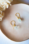 Moon Stone Briolette Slip On Earrings - Mannash