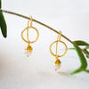 Oh-So-Pretty Pearl Drop Sterling Silver Slip On Earrings