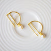 Dancing Hoops Pearl Drop Sterling Silver Slip On  Earrings