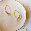 Pearl Dust Sterling Silver Slip On Earrings