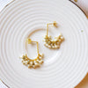 Happily Dancing Pearl Dust Sterling Silver Dangler Earrings