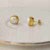 Baroque Fresh Water Pearl Gold Plated Sterling Silver Statement Stud Earrings