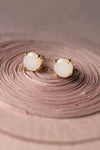 Divine Moon Stone Classic Stud Earrings - Mannash