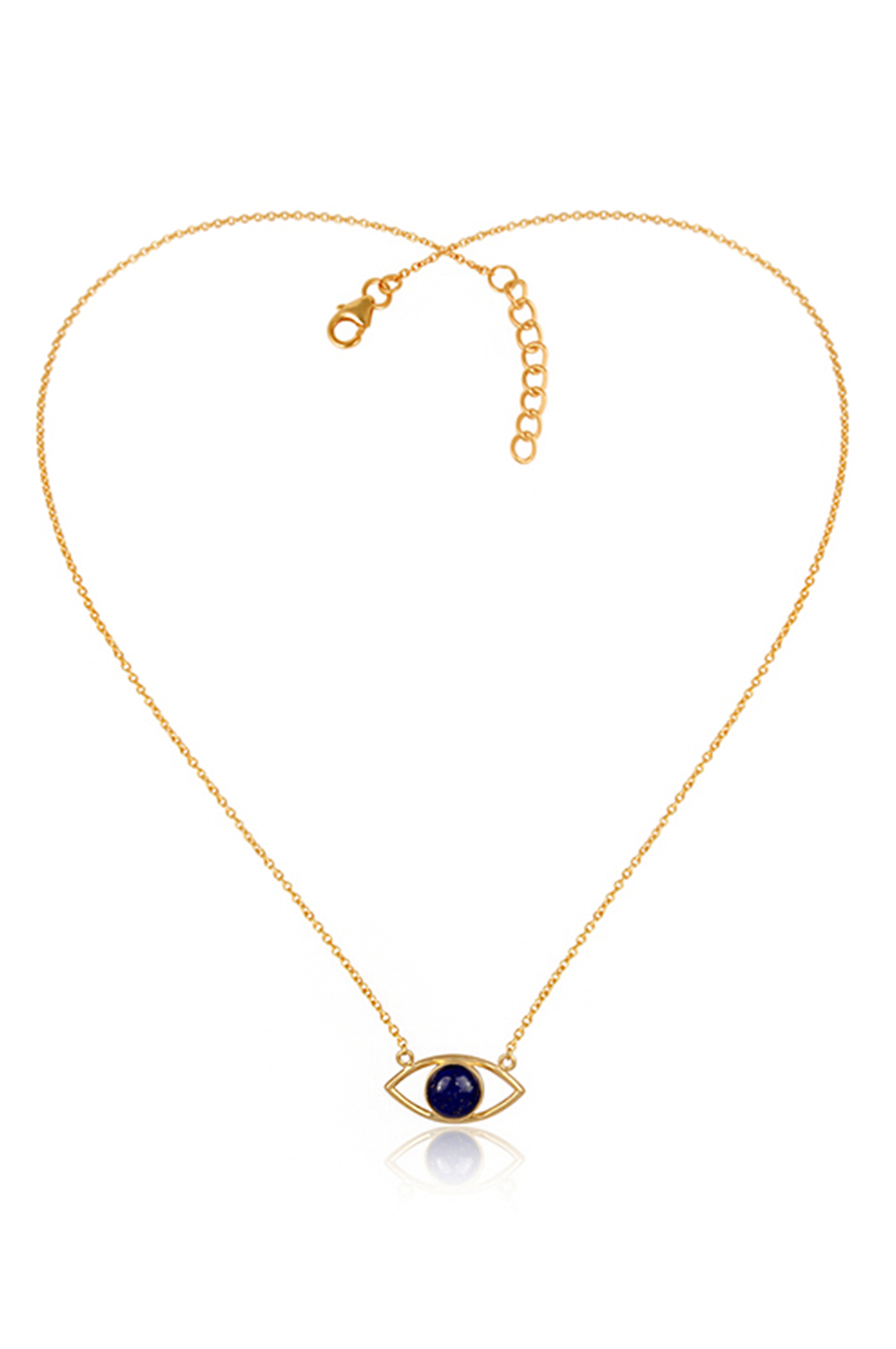 Turquiose and Lapis Inlay Evil Eye Necklace – Marissa Collections