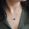 Protective Lapiz Gold Plated Evil Eye Sterling Silver Pendant Chain Necklace