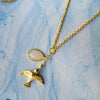 Fly Free Birdie Gold Plated Statement Sterling Silver Pendant Necklace