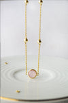 Rosy Dancing Balls Chain Necklace - Mannash