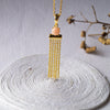 Rosy Chain Tassel Sterling Silver Pendant Necklace