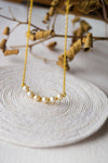 Dainty Pearl Station Pendant Necklace - Mannash