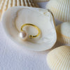 Classic Pearl Blush Gold Plated Sterling Silver Ring