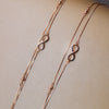 Two Layer Infinity Chain Rose Gold Plated Sterling Silver Anklet
