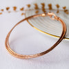 3 Layer Shimmering Rose Gold Plated Sterling Silver Flexible Bracelet