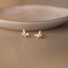 Dragon Fly Rose Gold Plated Sterling Silver Mini Stud Earrings