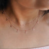 Multilayer Starry Charm Rose Gold Plated Sterling Silver Necklace