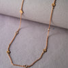 Retro Sparkle Station Rose Gold Plated Sterling Silver Chain Necklace