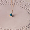 Just-Tri-It Lapiz Rose Gold Plated Pendant Sterling Silver Necklace