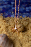 Underwater Star Fish Silver Pendant Necklace - Mannash