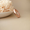 Cutting Edge Rose Gold Plated Sterling Silver Band Ring