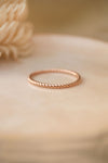 Twisted Spin Rose Gold Plated Sterling Silver Ring