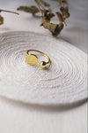 Dots & Dashes Gold Plated Adjustable Rings - Mannash