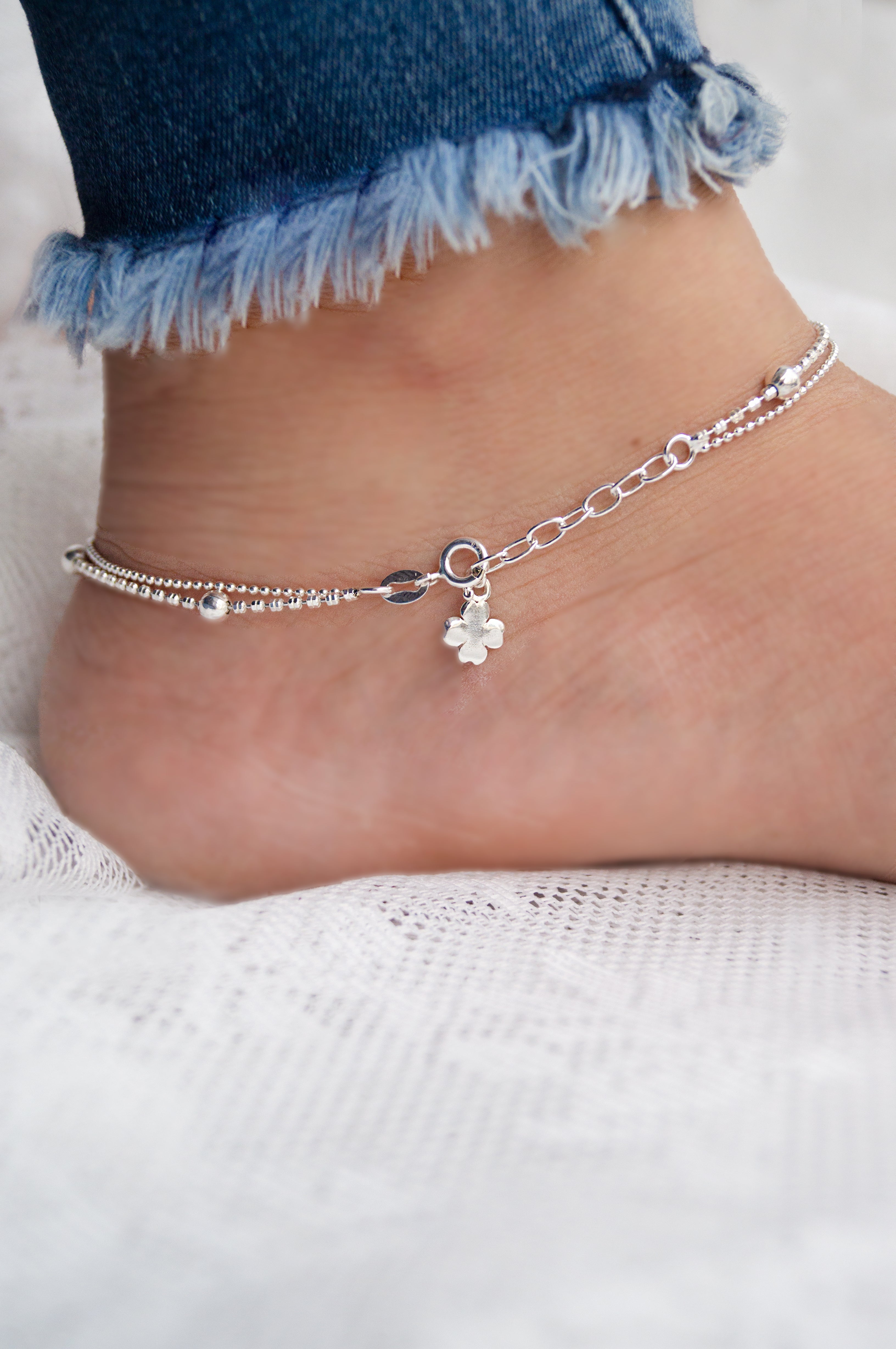 Delicate Pearl Chain Anklet, Minimal Ankle Bracelet, Silver Anklet – AMYO  Jewelry