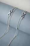 Two Layer Infinity Chain Sterling Silver Anklet