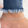 Intertwined Hearts Sterling Silver Anklet