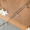 Lucky Clove Charms Sterling Silver Chain Bracelet