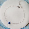 Classic Evil Eye Sterling Silver Chain Bracelet