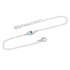 Evil Eye Sterling Silver Chain Bracelet