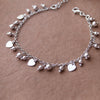 Dancing Balls And Hearts Sterling Silver Chain Bracelet