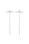Three Way Gold Plated Sterling Silver Bar Detachable Dangler Earrings