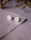 Hand Beaten Classic Mini Silver Stud Earrings - Mannash