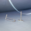 Simply Slip On Sterling Silver Bar Earrings