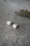 Classic Evergreen Circle Silver Stud Earrings - Mannash