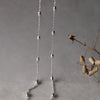 Oval Beads Station Sterling Silver Chain