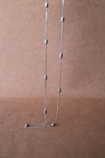 Dazzling Beads Rose Gold Plated Sterling Silver Chain