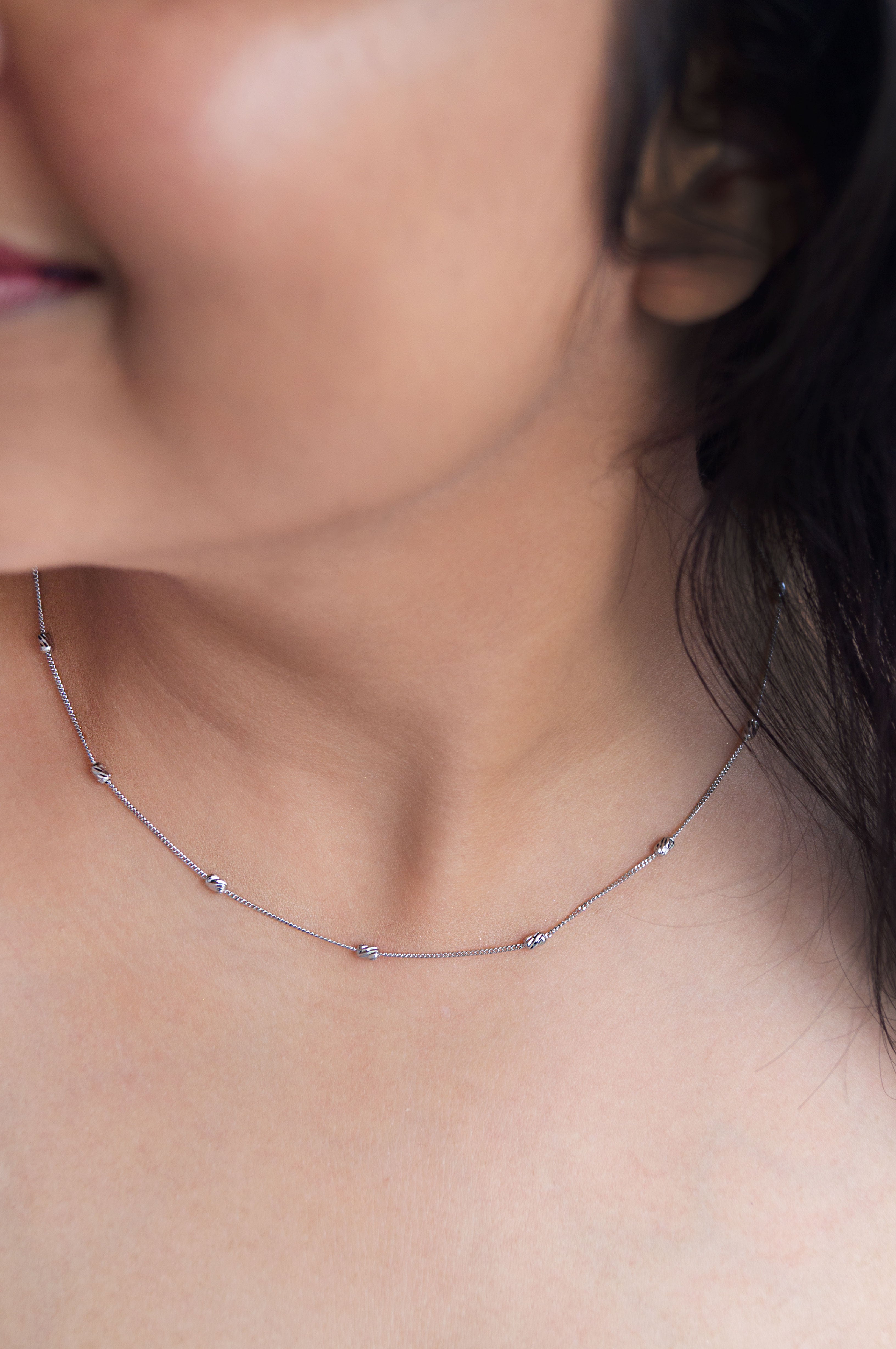 Beaded silver chain 2025