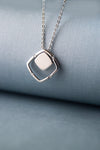 In-n-Out Solid Square Pendant Chain Necklace - Mannash