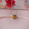 Dual Tone Heart Sterling Silver Pendant Chain Necklace
