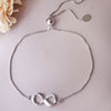 Calming Infinity Sterling Silver Pull Chain Bracelet