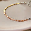 Twinkling Stars Studded 3 Tone Sterling Silver Chain Bracelet