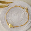 Just A Little Heart Gold Plated Sterling Silver Chain Bracelet