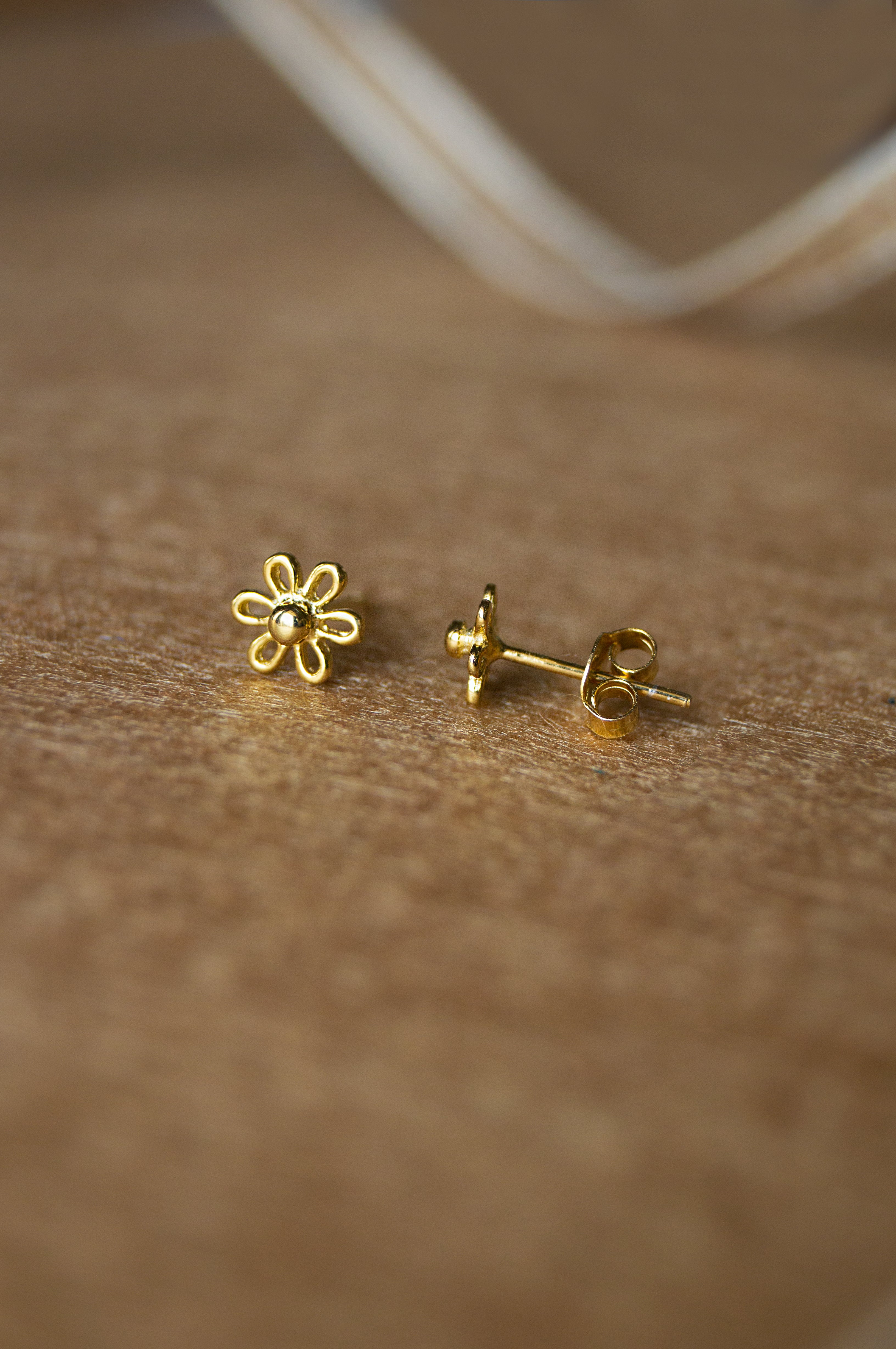 Buy Dainty Daisy Gold Plated Mini Sterling Silver Stud Earrings by