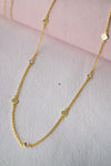 Retro Sparkle Station Gold Plated Chain Necklace - Mannash
