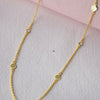 Retro Sparkle Station Gold Plated Sterling Silver Chain Necklace